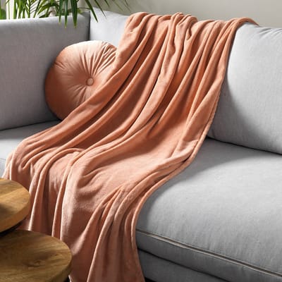 Dutch Decor - HARVEY - Plaid 150x200 cm - superzachte deken van fleece - Muted Clay - roze