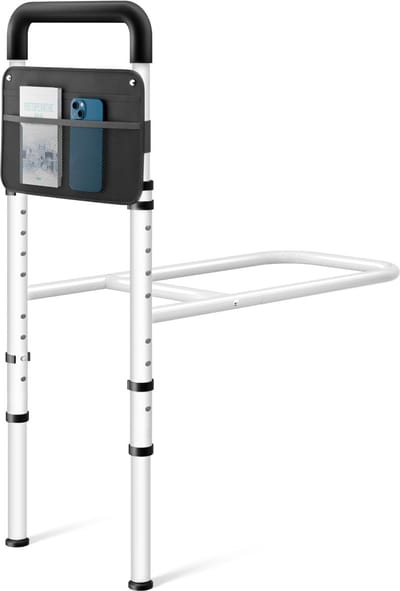 Opstahulp Bedhek - Bedhek Senioren - Veilig Opstaan - In Hoogte Verstelbaar - Max 136kg - Zilver