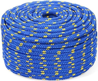 PromoHome Polypropyleen Touw 5mm x 50m Blauw - Hoogwaardig Gevlochten Kunststof Touw voor Outdoor, Bootsport, Tuin en Camping - Waterafstotend en UV-bestendig