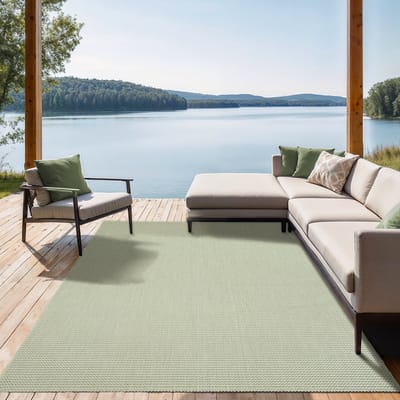 the carpet Mistra – robuust buitentapijt, modern & weerbestendig, voor balkon, terras, keuken of serre, groen, 80 x 150 cm