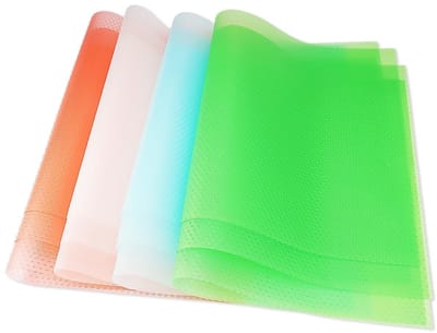 Dailygoods- Koelkastmatten 12 Stuks - Antibacterieel - Afwasbaar - Vocht- en Geurabsorberend - Maat te Snijden - Verdikt EVA-Materiaal - Keukenmat