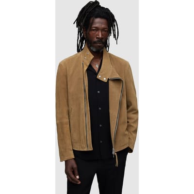 AllSaints Timber Biker Camel Size: XL | Leather & Biker Jackets Outlet | Heren | Bruin