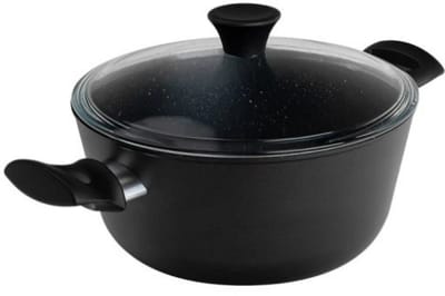 Remoska Europa Kookpan 24 cm – 3,8L – antiaanbaklaag – aluminium – geschikt voor inductie – met glazen deksel