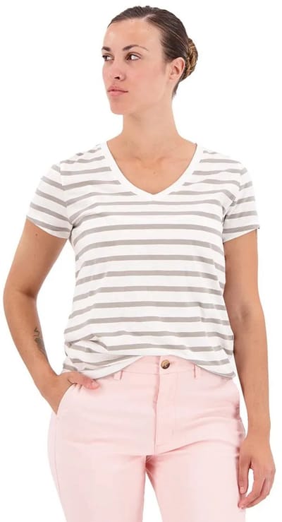 Dockers A1759 T-shirt Met Korte Mouwen En V-hals Beige S Vrouw