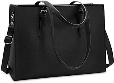 Stijlvolle Zwarte Damesshopper - Ruime Laptoptas met Meerdere Vakken