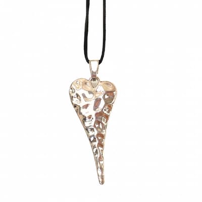 Ketting zilverkleur hart schuifketting - Charme Bijoux