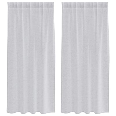 vidaXL Voile Gordijn 2 st Lichtgrijs 175 x 140 cm Polyester