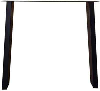 Zwarte trapezium tafelpoot 72 cm