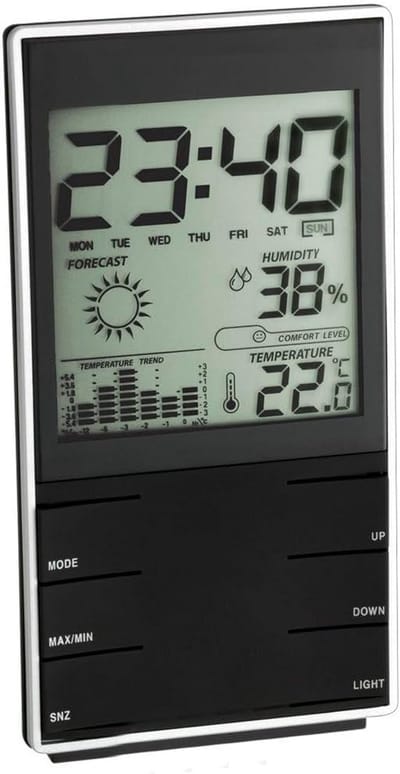 Digitaal Weerstation met Binnentemperatuur, Luchtvochtigheid en Comfortniveau