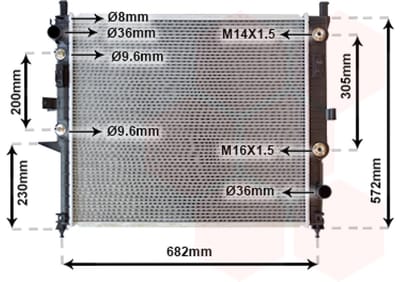 Van Wezel - RADIATOR VOOR MERCEDES BENZ M-CLASS W163 1998-2005 1635000003