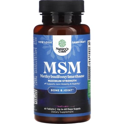 Nature'S Craft, MSM, Maximale Kracht, 1.000 mg, 60 Tabletten