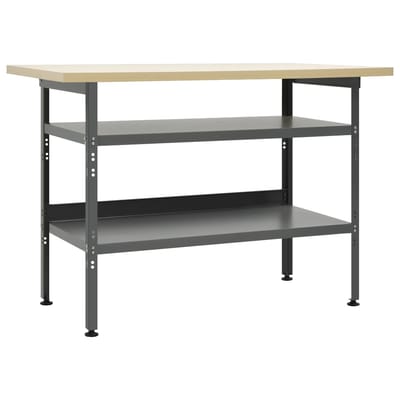 vidaXL - Werkbank - 120x60x85 - cm - staal - grijs