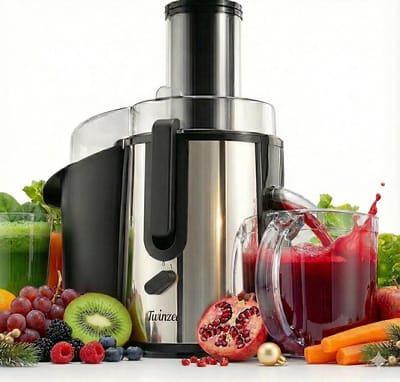 Sapcentrifuge - Fruitpers - Gezond sap maken - 2 snelheden - 75 mm opening - Groen