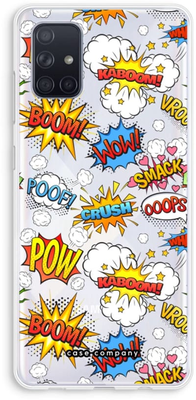 Case Company® - Hoesje geschikt voor Samsung Galaxy A71 hoesje - Pow Smack - Soft Cover Telefoonhoesje - Bescherming aan alle Kanten en Schermrand