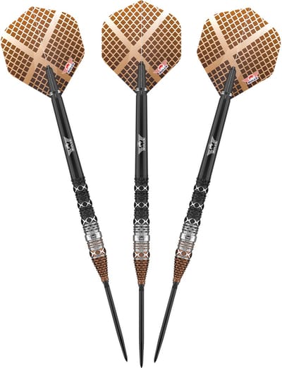 Bull's Max Hopp CP Steeltip Dartpijlen 95% Tungsten - Tapered Barrel - Shark Grip - Player Edition