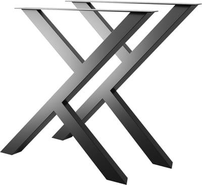 MetaloPro Tafelpoten Deer - 2x Zwarte Metalen Poten In Industriële Stijl Voor Woonruimte En Kantoor, Geschikt Voor Moderne Scandinavische Interieurs