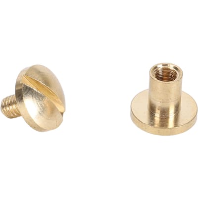 Kit de 50 rivets en laiton DIY 8mm Vis à fente Rivet décoratif incurvé pour sac en cuir tissu pantalon sac 6mm / 0.24in