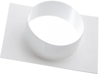 Rechte Kanaalconnector van 150mm met Flens voor Ventilatie - Ronde PVC Kanaal
