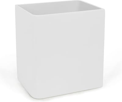 Prullenbak - Afvalbak - Badkamer Organisatie - Strakke Verfijnde Lijnen - 23 x 24.5 x 16.7 cm - Wit