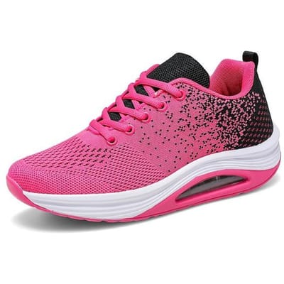 Nouvelle Mode Femmes Chaussures Décontractées Respirantes Extérieur Poids Léger Chaussures Confortables Plateforme Décontractée Marche Baskets Dames 40 pink