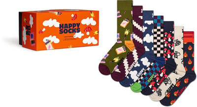 Happy Socks unisex giftbox 7P sokken a wild week multi