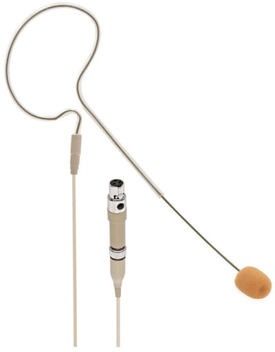 SubZero Single Ear Headset Mic, Compatible with AKG Systems, Tan