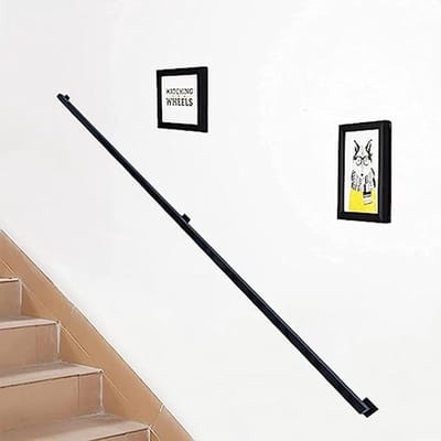Trapleuning metaal - Stevig handvat - Veilig traplopen - Roestwerende coating - 120cm - Zwart