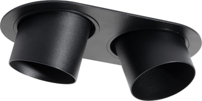 QAZQA installa - Moderne Inbouwspot - 2 lichts - L 23 cm - Zwart - Woonkamer | Slaapkamer | Keuken