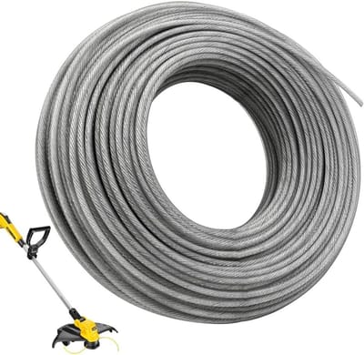 Trimmerdraad 2.4 mm x 30 m voor grasmaaier en bosmaaier, nylon draad voor gras en onkruid, duurzaam en sterk