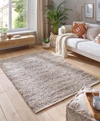 Wollen vloerkleed - Ursule bruin/grijs 170x230