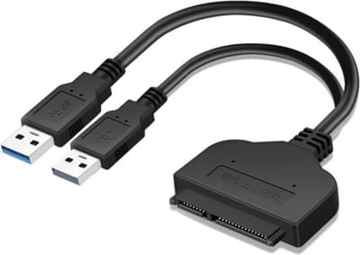 Dubbele USB 2.0 naar SATA Hard Drive Adapter Kabel voor 2-inch SATA HDD / SSD
