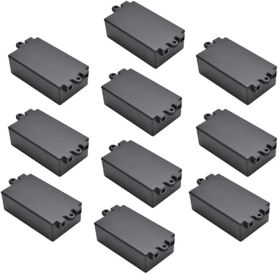 Project Box - Plastic Behuizing - Elektronica Beschermen - Stofdicht Ontwerp - 10 Stuks - Zwart