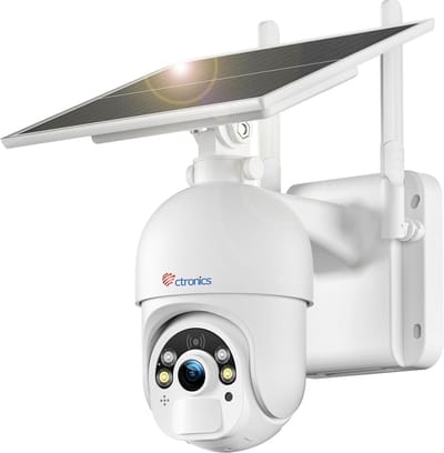 5MP Bewakingscamera voor Buiten met Zonne-energie en Nachtzicht