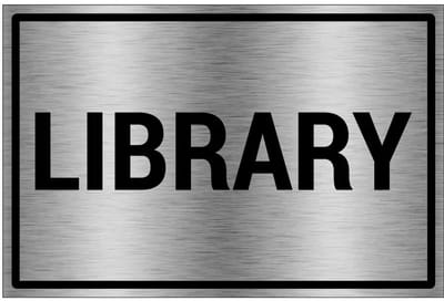 Library bord - gecoat brushed aluminium - grijs zwart | 30 x 20 cm