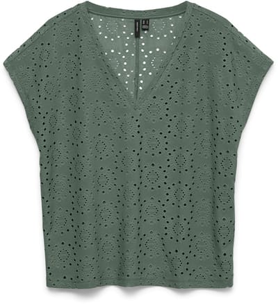VERO MODA - VMTASSA LIV SS V-NECK TOP JRS - Dames - Blouses