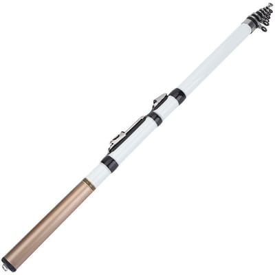 Canne à pêche télescopique portable Canne à pêche spinning de voyage Canne en fibre de carbone (2,1 m) white
