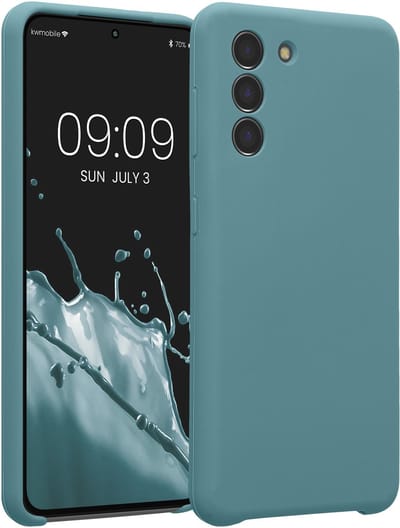 kwmobile telefoonhoesje geschikt voor Samsung Galaxy S21 - TPU backcover met siliconen coating - Smartphone case in Arctische nacht