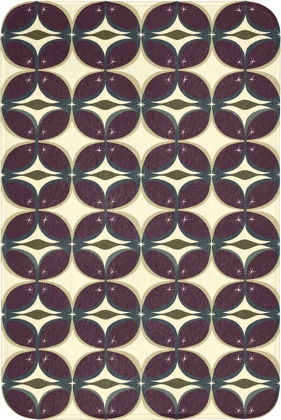 Badmat 60x90 cm - Antislip - Cirkel - Retro - Kleurrijk - Badmatten voor badkamer - Badkamermat - Douchemat - Badkamer mat