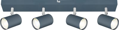 Trango 4-flg. 1018A plafondlamp incl. 4x 3-traps dimbaar 4,8 Watt GU10 3000K warm witte LED lamp antraciet look *SIA* Gangverlichting, keukenlamp, plafondlamp Spots verstelbaar en draaibaar