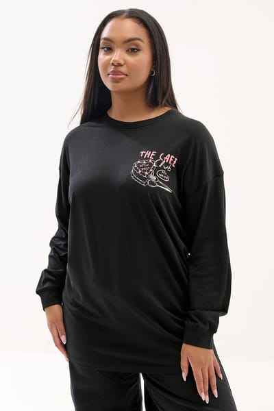 Yours The Cafe Tshirt Met Lange Mouwen Size 42