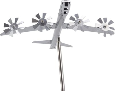 Luchtvaart Windmolen Tuin Spinner van RVS - Decoratieve Sculptuur voor Buiten - Eenvoudig te Monteren en Duurzaam Tuinaccessoire