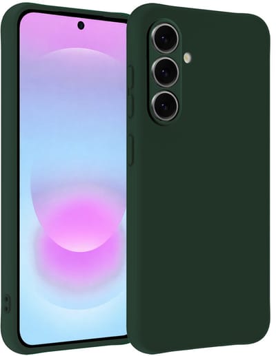 Hoesje - Geschikt voor Samsung Galaxy A37 - Sterk & Shockproof - Siliconen Case - Hoes Cover - Telefoonhoes - Donkergroen