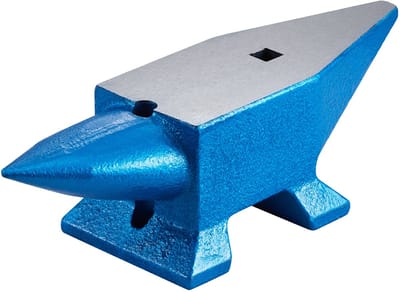 VEVOR Smid Aambeeld, 10kg Hoorn Aambeeld, 360 Mm Lengte Aambeeld Gereedschap, Draagbaar Gietijzer Gesmeed Staal Smid Forge Aambeeld Tool, Gewicht Stalen Aambeeld Smid met Rond en Vierkant Gat, Blauw