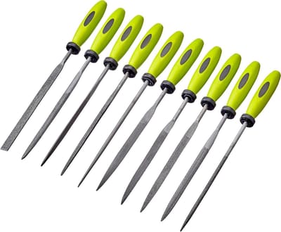 Metaalvijlen Set - Precisie Vijlen - Detailbewerking - Ergonomische Handgreep - 10 Stuks - Zwart