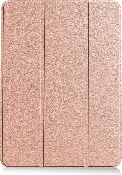 Hoesje - Geschikt voor Apple iPad Air 4 (2020) - 10.9 inch - 4e Generatie - Dun & Stevig - Trifold Bookcase - Hard Cover Case - Met Uitsparing Geschikt voor Apple Pencil - Hardcover Book - Tablet Hoes - Rosé goud