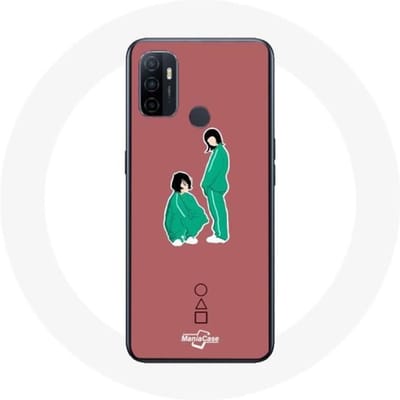 Oppo A53 Case Squid Game Ji Yeong nummer 240 en Kang Sae Byeok nummer 067