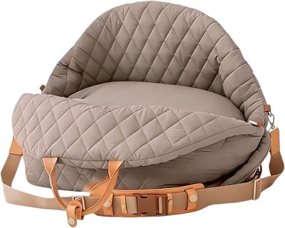 Huisdier autostoel - Reisbed hond - Veilig reizen - Waterdichte voering - 40 x 30 x 6 cm - Geel