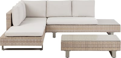 LANCIANO - Loungeset voor 5 - Gebroken wit - PE rotan