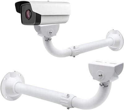 Telescopische camera houder - Verstelbare muurbeugel - Beveiligingscamera montage - 360 graden draaibaar - 30-60 cm - Wit