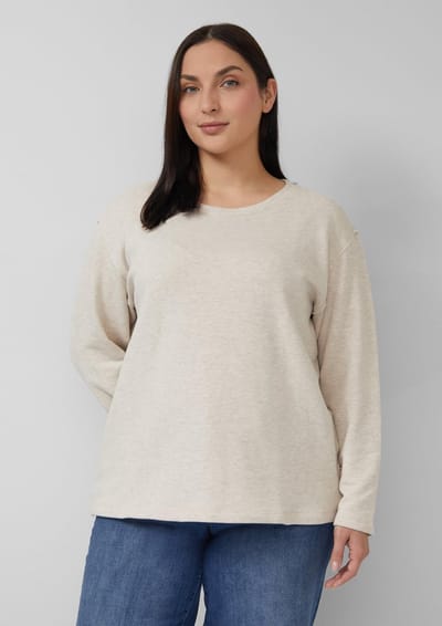 s.Oliver - female - Sweatshirt met oversized schouders en zachte sweatstof